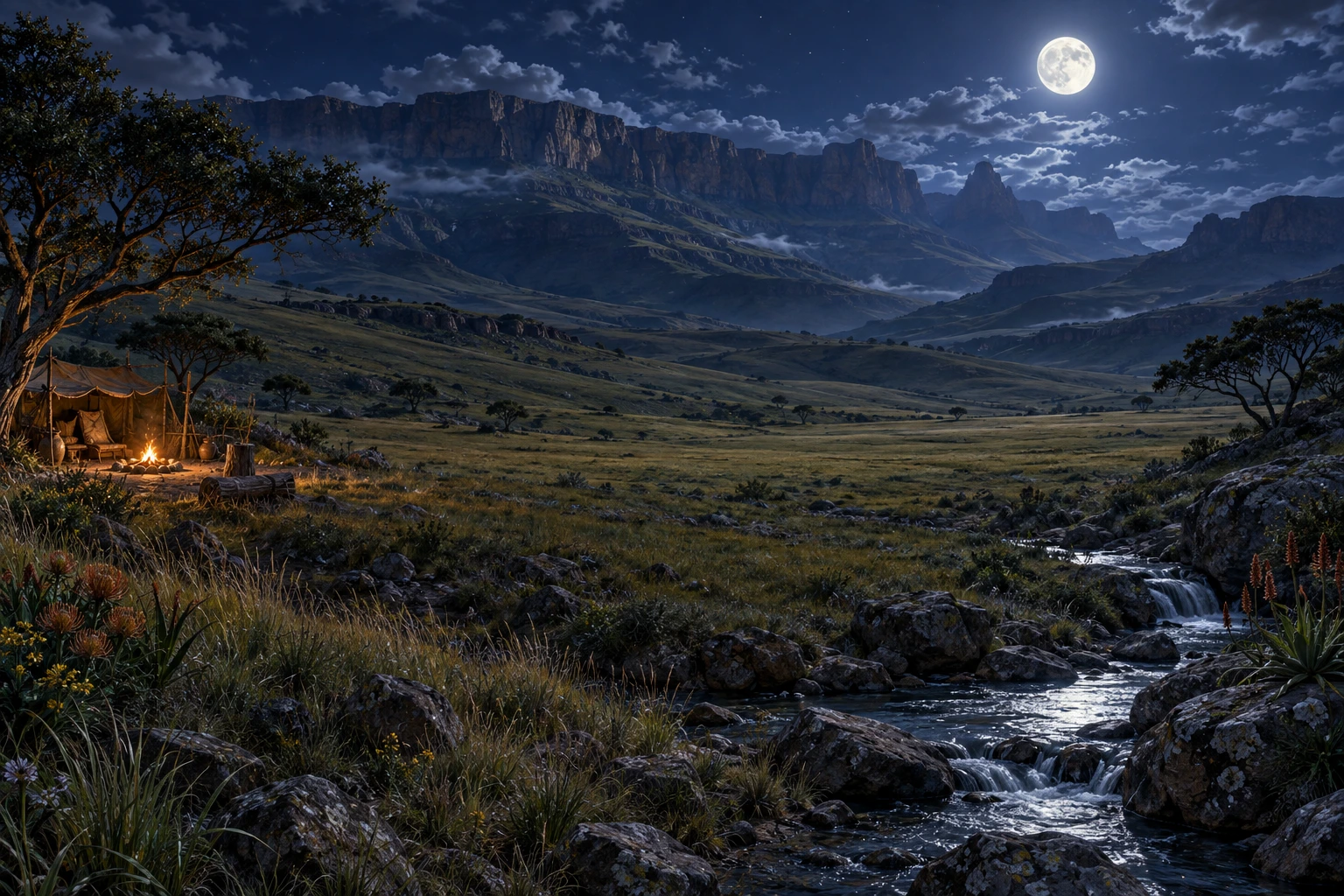 The Southern Plains at night